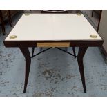 CARD TABLE, 1950's French, 92cm sq x 76cm H.