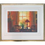 ALEXANDER CRESSWELL (b.1947), 'Evening Sun in the Drawing Room' watercolour 27.