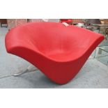 SMILE CHAIR, by Peter Harvey, white fibre glass construction,