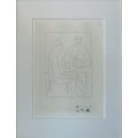 PABLO PICASSO (Spanish,1881-1973) 'Numa suit les cours de Pythagore' (1930), original etching,