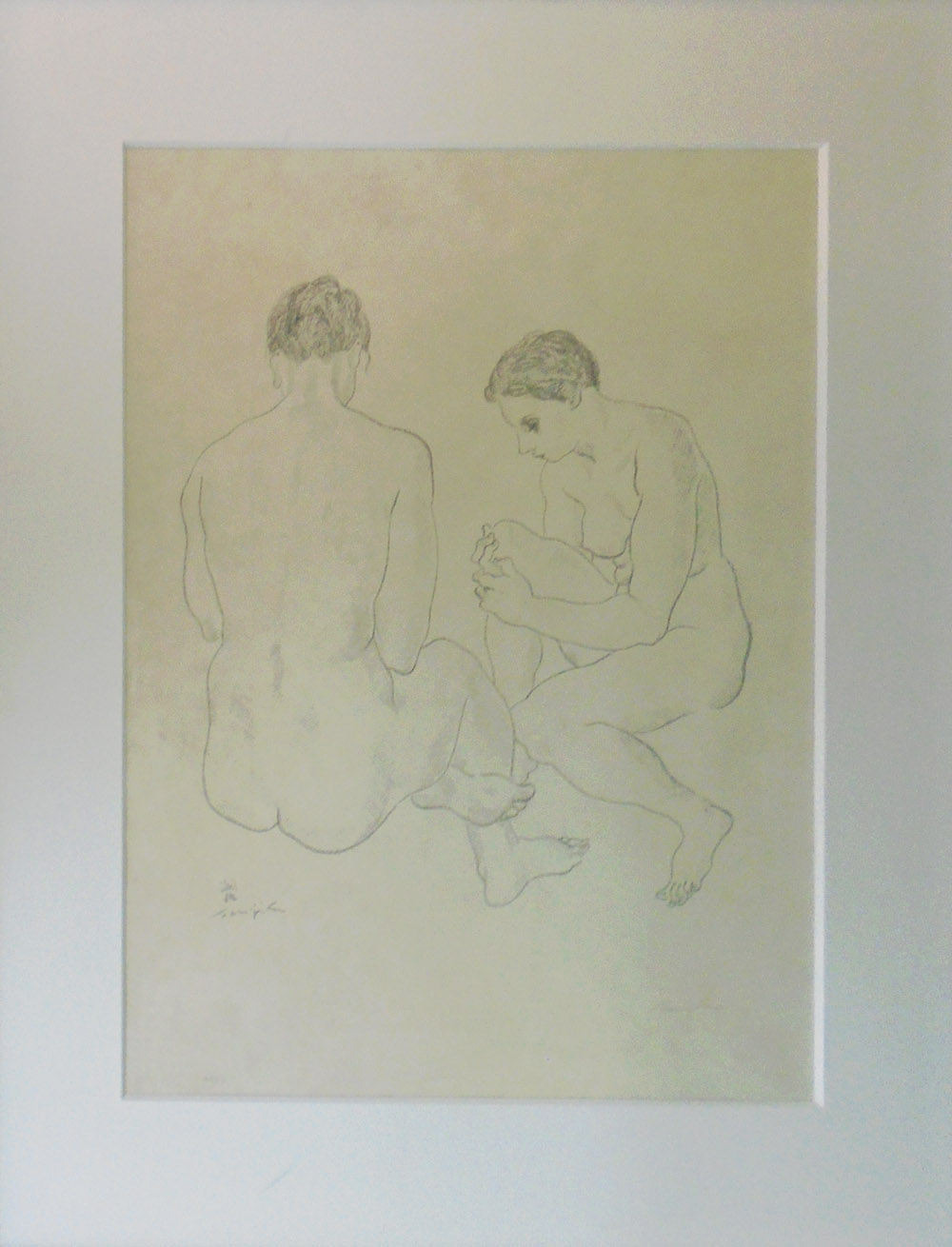 TSUGUHARU LEONARD FOUJITA (French-Japanese, 1886-1968), 'Etude de Nus' (Study of Nudes) (S.