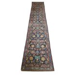 VINTAGE HAMADAN RUNNER, 485cm x 98cm,