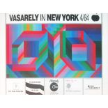 VICTOR VASARELY (Hungarian, 1906-1997), 'Vasarely in New York', giclée print, 62cm x 89cm,