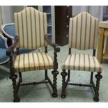 DINING CHAIRS, set of eight,