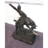 AFTER PRINCE PAOLO TROUBETSKOY (1886-1938) 'Mounted Gaucho', bronze, 38cm x 27cm x 20cm.
