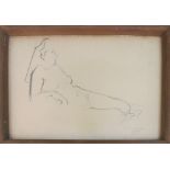 LOUIS KAHAN (Austrian-Australian, 1905-2002), Nude Study, pencil, 20cm x 29cm framed.