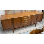 G-PLAN SIDEBOARD, teak, circa 1970, with four drawers flanked by four doors,
