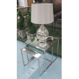 NEST OF TABLES AND SIDE LAMP,