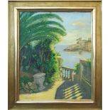 SIGRID DE ROUGEMONT WAHLSTROM (Swedish, 1888-1984) 'Sestre Levante,' November 1954, oil on canvas,