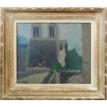 SIXTEN LUNDBOHM (Swedish, 1895-1982) 'Notre Dame' oil on canvas, 39cm x 46.