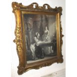 XIX CENTURY SCHOOL, 'The Teller', lithograph, 60cm x 47cm, gilt framed and glazed.