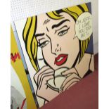 LACQUER PANEL, Lichtenstein, 'Jeff I Love You', 100cm x 100cm.