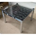 FIBRE OPTIC LOW TABLE, square, of a retro disco suggestion,