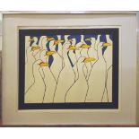 XXI CENTURY SCHOOL, 'Gannets' silkscreen print, 70cm x 90cm,