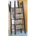 LADDERS, a pair, with canvas storage bags, 71cm x 179cm x 10cm.