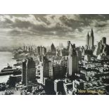 MANHATTAN 1931, a photoprint New York in ebonised frame, 129cm x 96cm H.