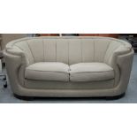 SOFA, in pale grey fabric, (slight marks), 193cm W.