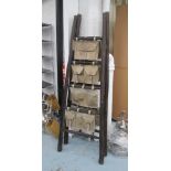 LADDERS, a pair, with canvas storage bags, 71cm x 179cm x 10cm.