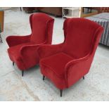 ROMA ARMCHAIRS, a pair, in a style with suggestions of Paolo Biffen,