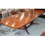 GUDME MOBELFABRIK DINING TABLE, mid century Danish rosewood after Niels O Møller,