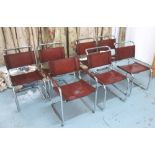 DINING CHAIRS, a matched set of eight,