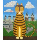 ANDREW JAMES MURRAY (British, 1917-1988), 'Tower Cat', oil on canvas, 51cm x 43cm,