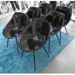 LAGO EASY CHAIRS, a set of six,