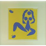 HENRI MATISSE, 'Nu bleu IV', original lithograph from the 1954 edition after Matisse's cut-outs,