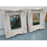 WALL MIRRORS, a pair,