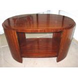 OCCASIONAL TABLE, oval contemporary style with under shelf, 94cm x 52cm x 55cm H.