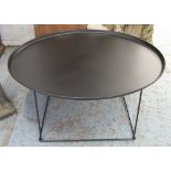 B&B ITALIA MAXALTO LOW TABLE, with a circular dished top, 92cm diam. x 39cm H (with faults).