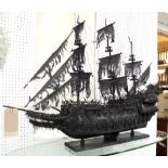 FLYING DUTCHMAN, scratchbuilt 'Pirates of the Caribbean', 120cm L x 82cm H x 26cm D.