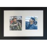 JOHN TRAVOLTA, two photoprints, one autographed, 56cm x 76cm , framed and glazed.