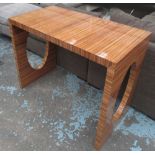 CONSOLE TABLE, of contemporary design in a veneered finish, 85cm x 120cm x 55cm.