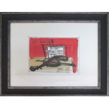BERNARD BUFFET (1928-1999) 'Violin', lithograph, signed in the plate, printed by Mourlot, framed,