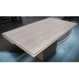 DINING TABLE, 20th century Travertine marble, rectangular, 74cm H x 100cm x 168cm.