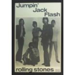 ROLLING STONES JUMPIN' JACK FLASH, Decca Records 1968 poster, framed and glazed.