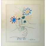 PICASSO, 'Bouquet', lithograph, 61cm x 49cm, signed and dated 21.4.