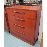 G PLAN CHEST, 1970's teak with four long drawers, 45cm D x 73cm W x 76cm H.