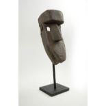 TRIBAL FACE MASK, Bamana people, 35cm, with display stand.