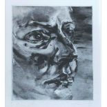 JONES, 'Portrait', etching, 20cm x 16cm, framed and glazed, signed lower right, no.1, 1/1.