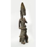 TRIBAL MATERNITY FIGURE, Bamana People, 114cm H.