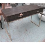 WRITING TABLE, from Oka, in a shagreen style finish with two frieze, cost £1395,