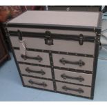 TRUNK, with lift up lid and six short drawers below luggage, Ralph Lauren Style,