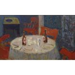 STIG SODERSTEN, (Swedish, 1906-1979), 'Still life', oil on canvas, 52cm x 88cm,