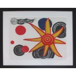 ALEXANDER CALDER (1898-1976) 'Stars and suns', lithograph, circa 1973, framed, 75.5cm x 89cm.