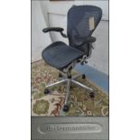 AERON HERMAN MILLER DESK CHAIR, size B 66cm W.