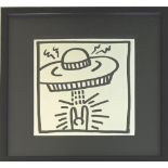 KEITH HARING, 'Alien Abduction', Tony Shafrazi Gallery, New York, 1982, limited edition 2000,