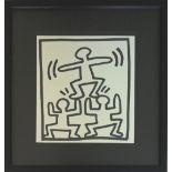 KEITH HARING, 'Pyramid', Tony Shafrazi Gallery, New York, 1982, limited edition 2000, 23cm x 22cm,