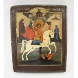 RUSSIAN ICON, believed early 19th century painted St.